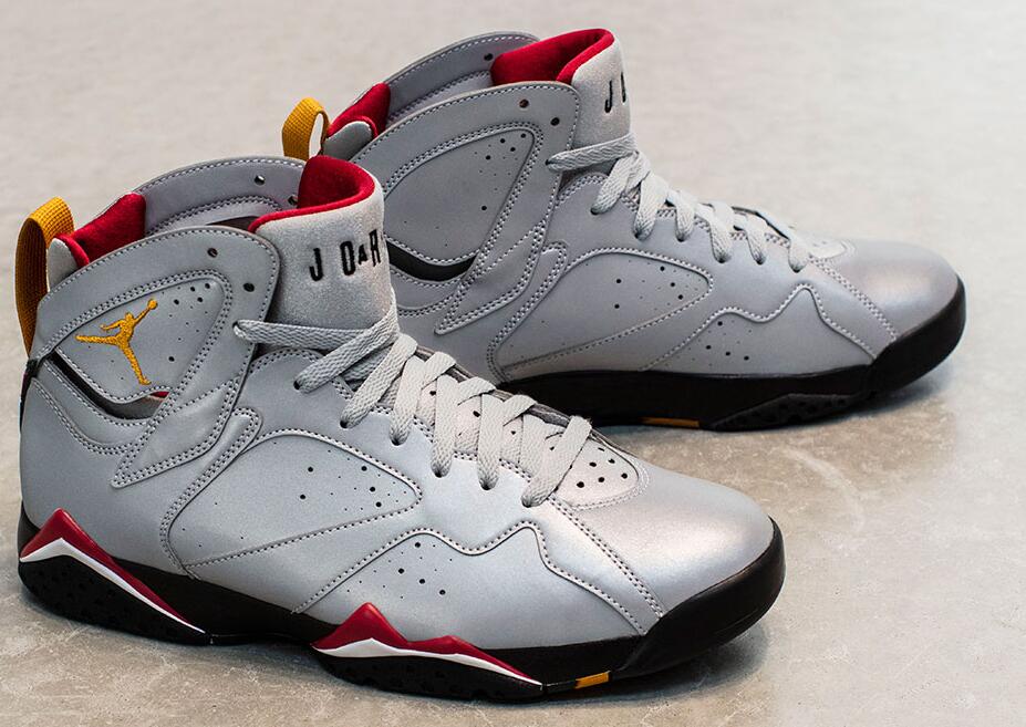 2019 Air Jordan 7 3M Grey Red Yellow Black Shoes